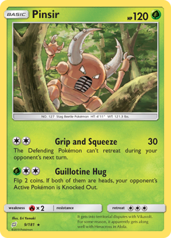 Pinsir, Team Up #9, Pokémon TCG card