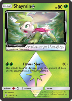 Shaymin ◇, Team Up #10, Pokémon TCG card