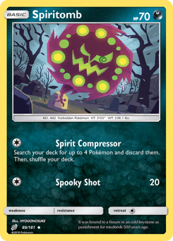 Spiritomb, Team Up #89, Pokémon TCG card