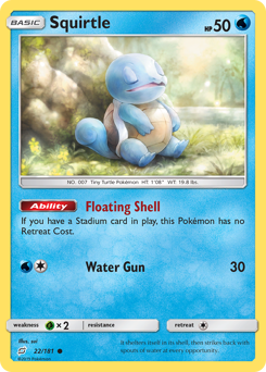 Squirtle, Team Up #22, Pokémon TCG card
