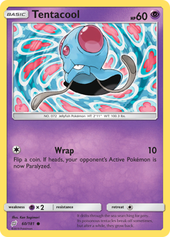 Tentacool, Team Up #60, Pokémon TCG card