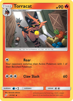 Torracat, Team Up #21, Pokémon TCG card