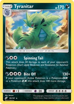Tyranitar, Team Up #85, Pokémon TCG card
