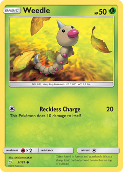 Weedle, Team Up #3, Pokémon TCG card