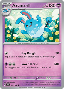 Azumarill, Temporal Forces #65, Pokémon TCG card