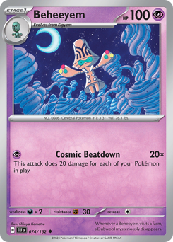 Beheeyem, Temporal Forces #74, Pokémon TCG card