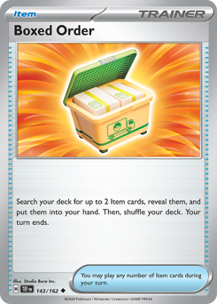 Boxed Order, Temporal Forces #143, Pokémon TCG card