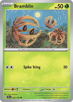 Bramblin, Temporal Forces #20, Pokémon TCG card