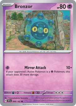 Bronzor, Temporal Forces #68, Pokémon TCG card