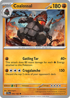 Coalossal, Temporal Forces #95, Pokémon TCG card