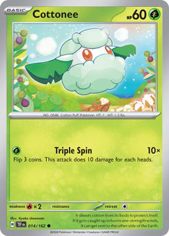 Cottonee, Temporal Forces #14, Pokémon TCG card