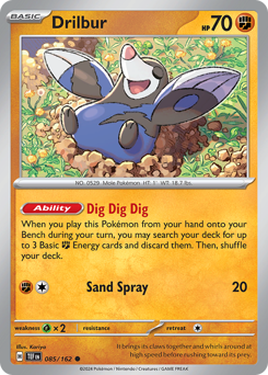 Drilbur, Temporal Forces #85, Pokémon TCG card