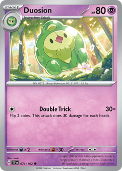Duosion, Temporal Forces #71, Pokémon TCG card