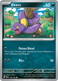 Ekans, Temporal Forces #100, Pokémon TCG card