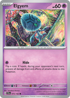 Elgyem, Temporal Forces #73, Pokémon TCG card