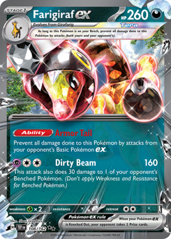Farigiraf ex, Temporal Forces #108, Pokémon TCG card