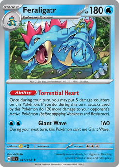 Feraligatr, Temporal Forces #41, Pokémon TCG card