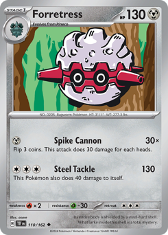 Forretress, Temporal Forces #110, Pokémon TCG card