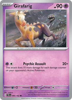 Girafarig, Temporal Forces #66, Pokémon TCG card