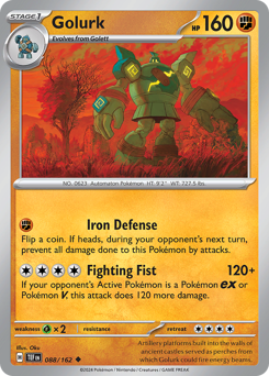 Golurk, Temporal Forces #88, Pokémon TCG card