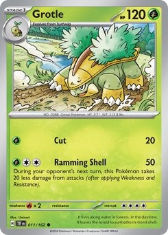 Grotle, Temporal Forces #11, Pokémon TCG card