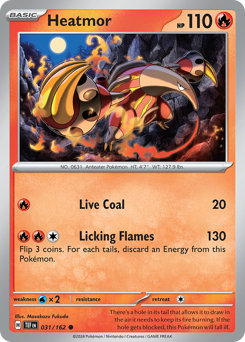 Heatmor, Temporal Forces #31, Pokémon TCG card