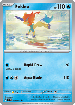 Keldeo, Temporal Forces #44, Pokémon TCG card