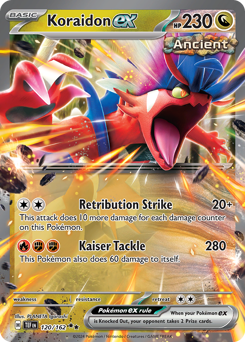 Koraidon ex, Temporal Forces #120, Pokémon TCG card