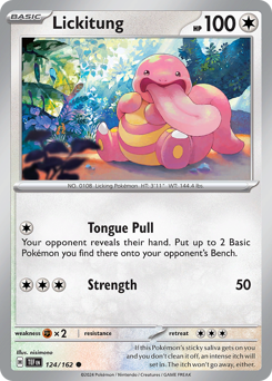 Lickitung, Temporal Forces #124, Pokémon TCG card
