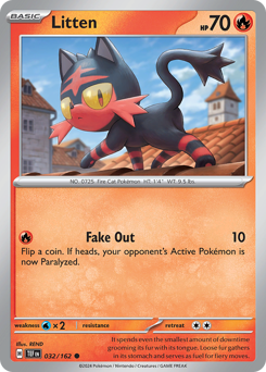 Litten, Temporal Forces #32, Pokémon TCG card