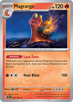 Magcargo, Temporal Forces #29, Pokémon TCG card