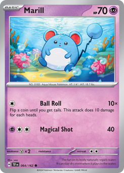Marill, Temporal Forces #64, Pokémon TCG card
