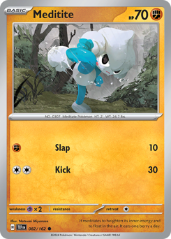 Meditite, Temporal Forces #82, Pokémon TCG card
