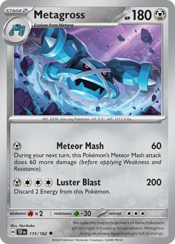 Metagross, Temporal Forces #115, Pokémon TCG card