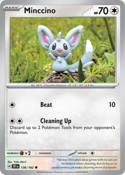 Minccino, Temporal Forces #136, Pokémon TCG card