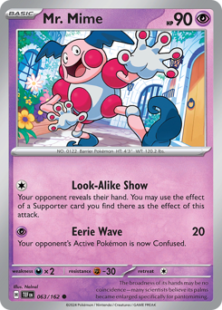 Mr. Mime, Temporal Forces #63, Pokémon TCG card