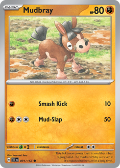 Mudbray, Temporal Forces #91, Pokémon TCG card