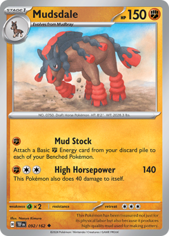 Mudsdale, Temporal Forces #92, Pokémon TCG card