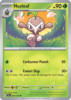 Nuzleaf, Temporal Forces #4, Pokémon TCG card