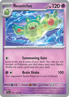 Reuniclus, Temporal Forces #72, Pokémon TCG card