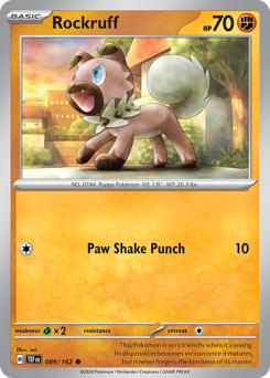 Rockruff, Temporal Forces #89, Pokémon TCG card