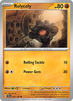Rolycoly, Temporal Forces #93, Pokémon TCG card