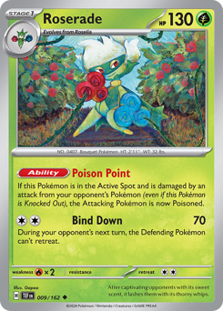 Roserade, Temporal Forces #9, Pokémon TCG card