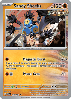 Sandy Shocks, Temporal Forces #98, Pokémon TCG card