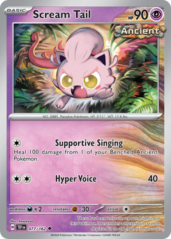 Scream Tail, Temporal Forces #77, Pokémon TCG card