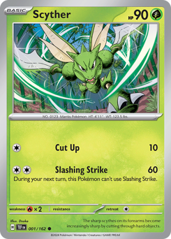 Scyther, Temporal Forces #1, Pokémon TCG card