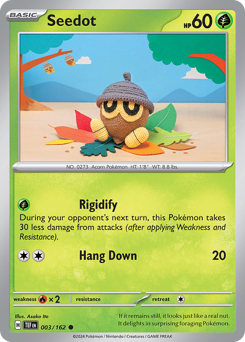 Seedot, Temporal Forces #3, Pokémon TCG card