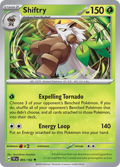 Shiftry, Temporal Forces #5, Pokémon TCG card