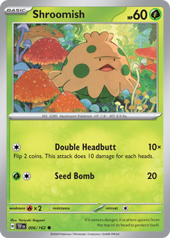 Shroomish, Temporal Forces #6, Pokémon TCG card