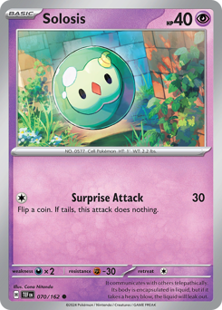 Solosis, Temporal Forces #70, Pokémon TCG card